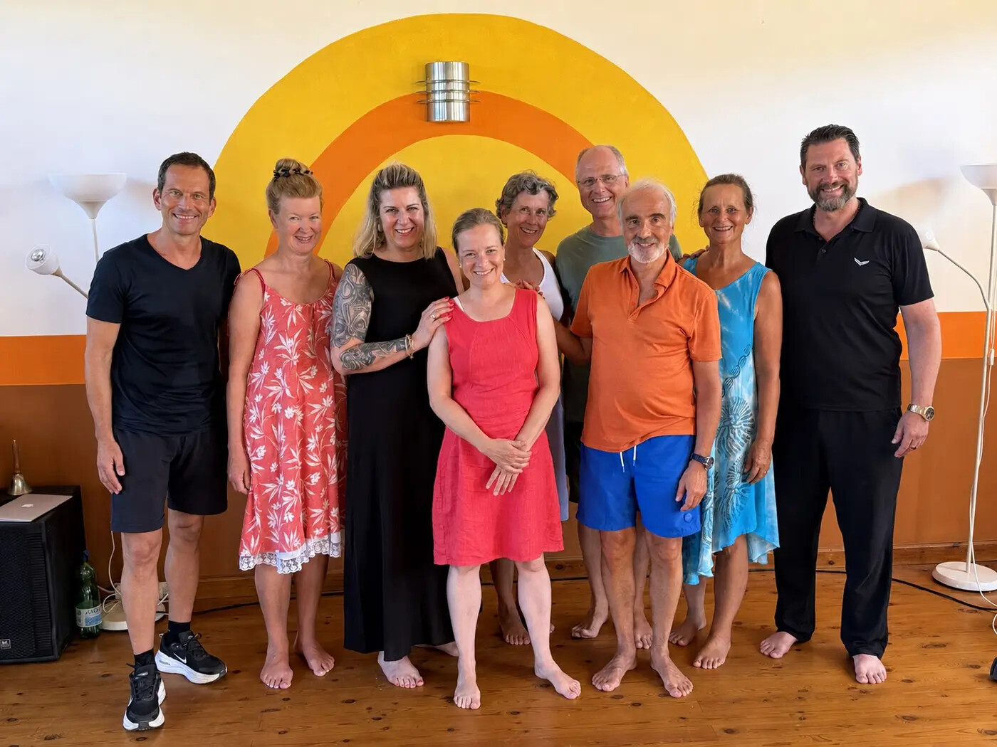 Teilnehmerinnen und Teilnehmer eines Burn-In-Seminars im Ouranos Club auf Korfu